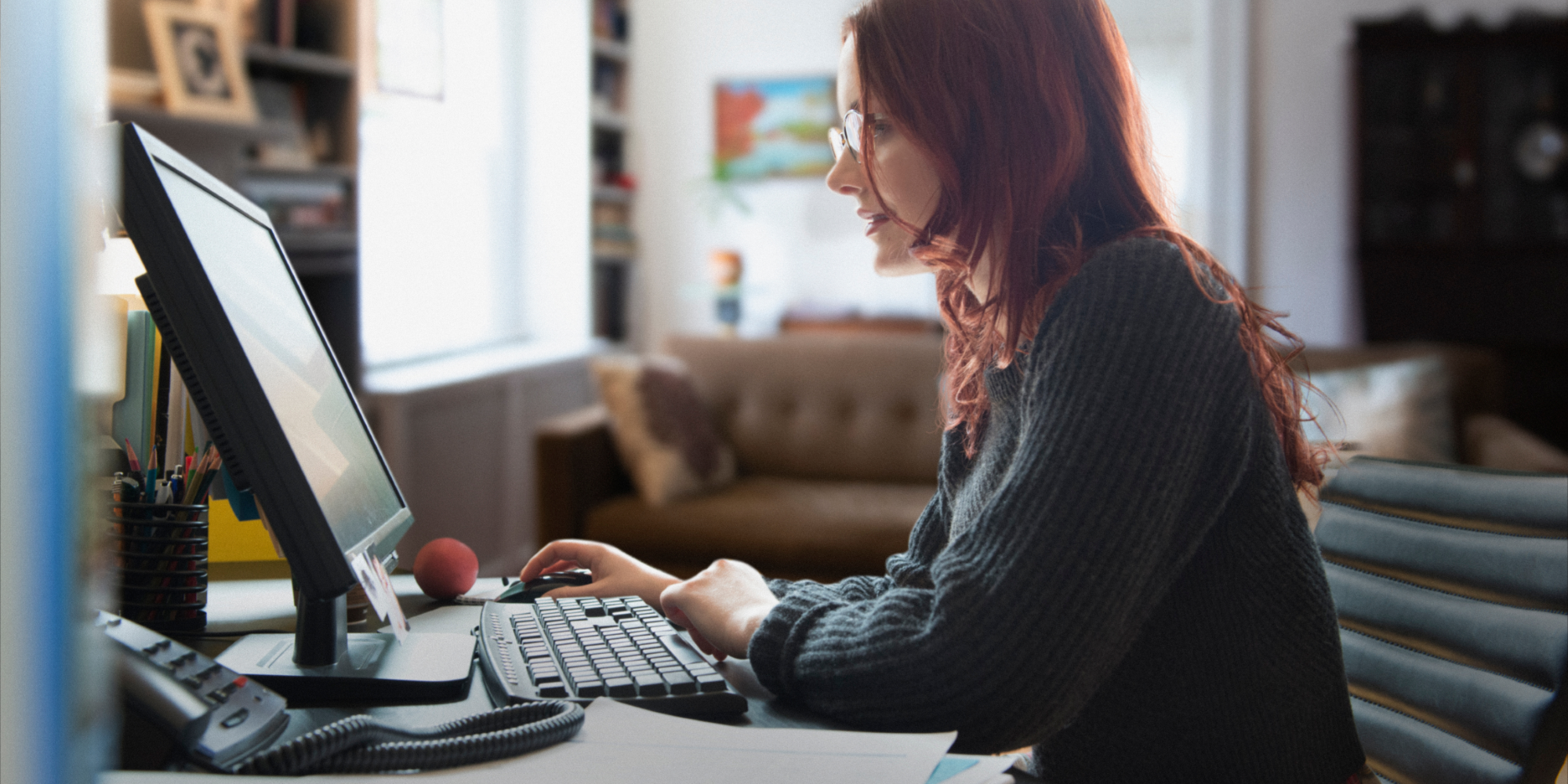 Person using a computer